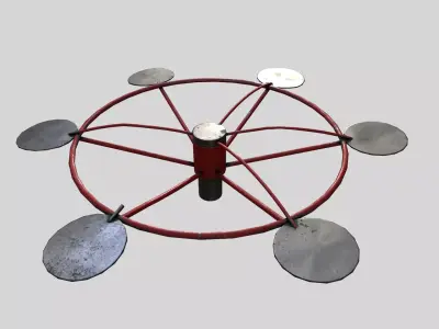 Old  Carousel Low-poly 3D model