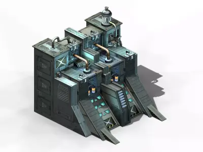 Machinery - wall 01 3D model