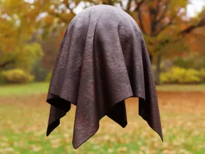 Seamless Vintage Burgundy Leather - Procedural Shader Texture