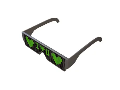 Future Technology Glasses v2 010 Low-poly 3D model
