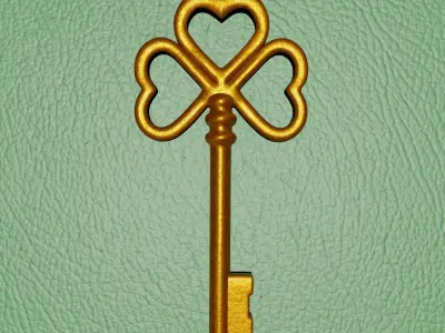 Antique Bronze Keys 3D model