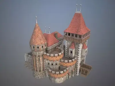 Magyar castle Low-poly 3D model