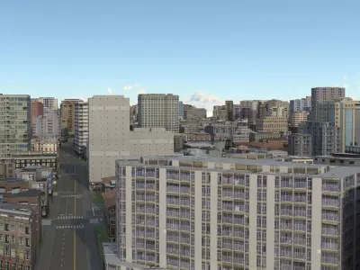 City 53 Low-poly 3D model