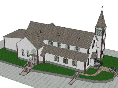 Architecture-Religion-God-Culture-Temple-092 church 3D model