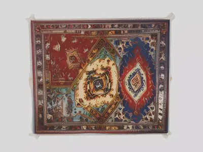 Game Ready Persian Rug and Futuristic City Asset Dummy Pack 3D model