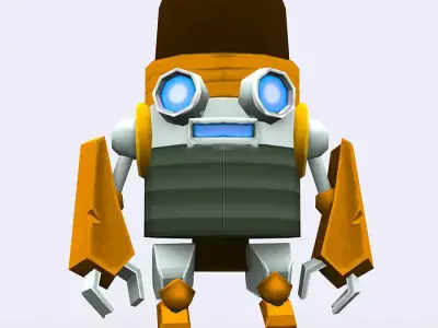 3DRT - Chibii-robot-20 Low-poly 3D model