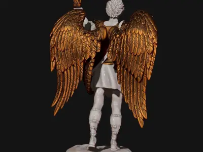 Gabriel Archangel - Metal - Wood - CNC Rounting and 3D print model