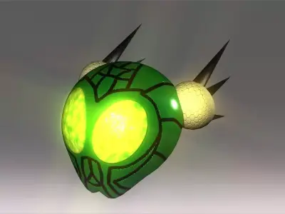 Bug Mask Space Ship Low-poly 3D model