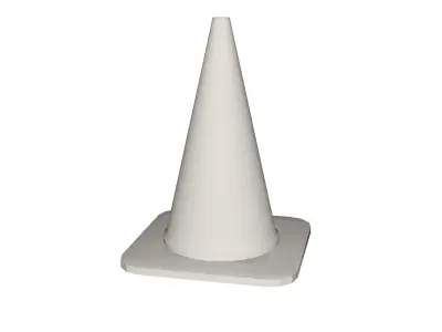 Road cone Low-poly 3D model get