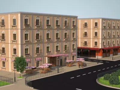 Modular Building 3D model purchase