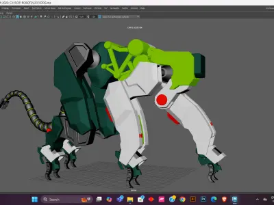 Sci-Fi Robot Futuristic Quadruped 3D model