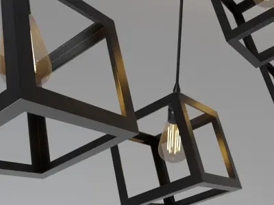Ceiling lamp industrial 3D model