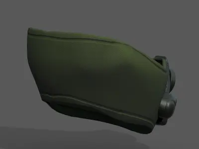 Gas mask respirator scifi futuristic 3d model  Low-poly 3D model 4