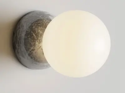 davidpompa Fiorito rock Origo white wall light scene Low-poly 3D model