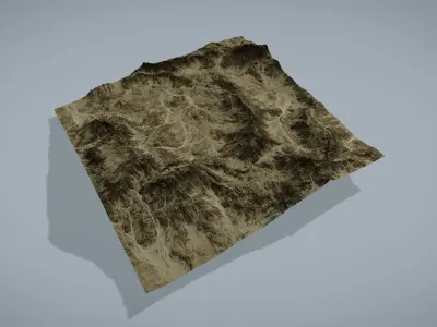 Desert Mountain Low-poly 3D model purchase