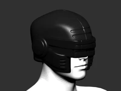 helmet high poly sculpt 3d printable ver 7 3D model 3D model 57