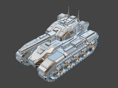 Tank STL 3D Printable Battle Combat Tank 3D print model