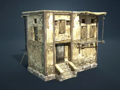 Arab Mountain Village Collection Low-poly 3D model