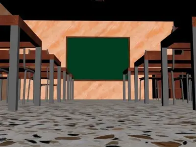 The Nigerian School LowPoly 3D Model Low-poly 3D model