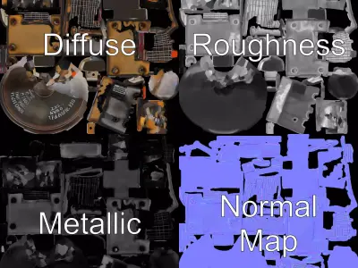 Industrial Transformer with Wiring Model Pack Low-poly 3D model