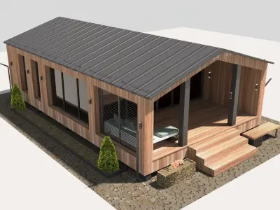 barnhouse 3D model Low-poly 3D model