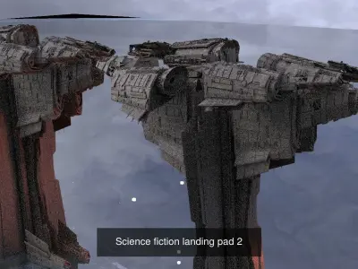 Sci Fi Science Facility collection exteriors 3D Model Pack