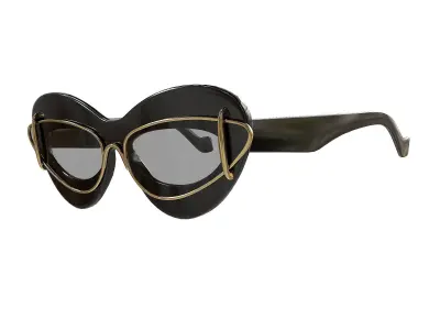 Loewe Cateye Double Frame Sunglasses Low-poly 3D model