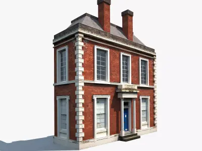 Apartment Building 42 Low-poly 3D model
