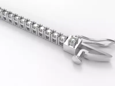 round tennis bracelet light wieght 3D print model