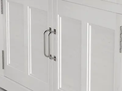 Display cabinet with glass doors 3D model