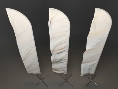 Flagstaff I feather flags - feather flags 3D model