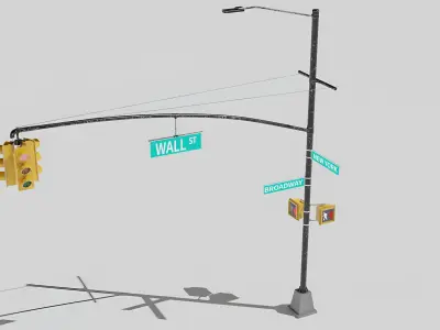 traffic light 3D model 8