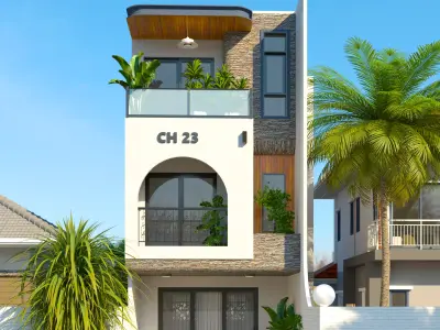 Beautiful 3 floor townhouse 3D model