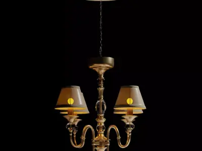 Cassic chandelier Free low-poly 3D model