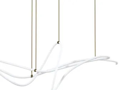 Line Art Geometry Chandelier 3D model