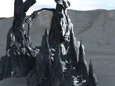 Hindu Gods Dark Stone version 3D model