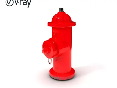 Fire Hydrant D Model Pack for Realistic Urban Scenes Low-poly 3D model