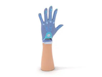 Futuristic Glove model pack with glowing interface Low-poly 3D model