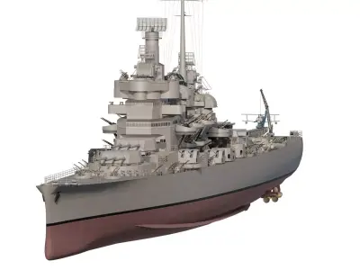 WW2 US NAVY HEAVY CRUISER 3D model