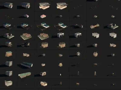  Game assets pack 3D model
