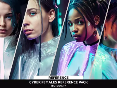 Cyberpunk Portrait Reference Pack Texture