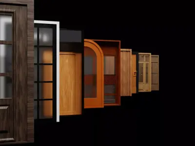 Ultimate Realistic Doors Asset Pack Low-poly 3D model