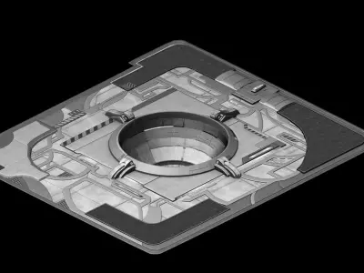 City State Construction - Spaceship Launch 3D model
