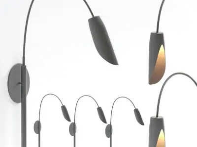 Hinkley Bowery Steel LED Wall Sconce 3D model