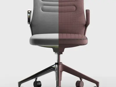 Vitra Ac 5 Studio Chair In Light Gray and Sierra Gra 3D model