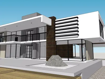 House Architectural Project 02 - The plan is empty 3D model