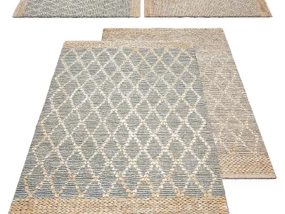 Tufted Silver Rug 3D model