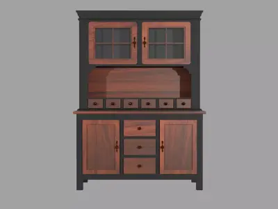 Bold Design Farmhouse Hutch 3D model
