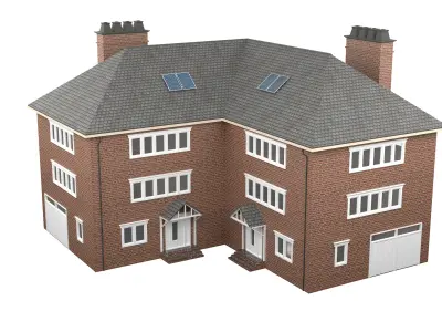 British House Design 10 Low-poly 3D model