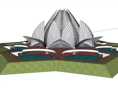 Architecture-Religion-God-Culture-Temple-0262 lotus temple 3D model